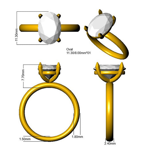 SR3792 — Ring - 9k Yellow Gold detail