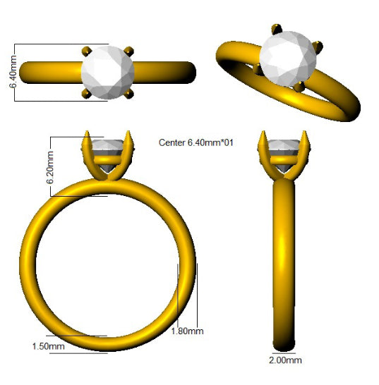 SR3809 — Ring - 9k Yellow Gold detail