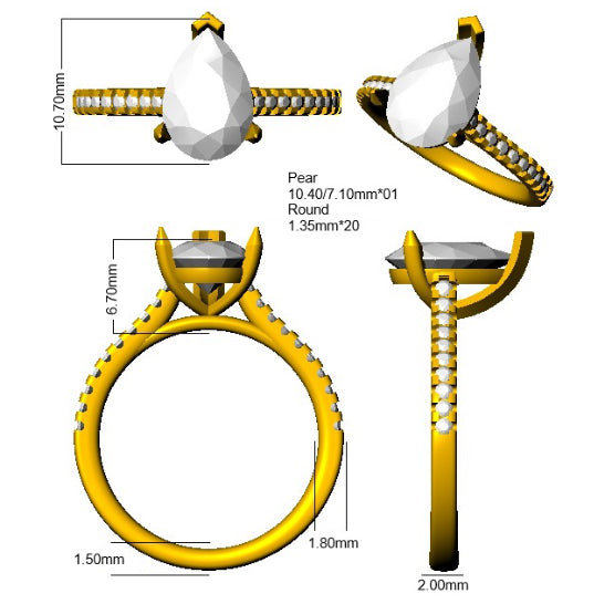 SR3840 — Ring - 18k Two Tone detail