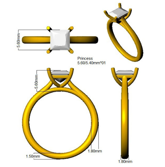 SR3843 — Ring - 18k Yellow Gold detail