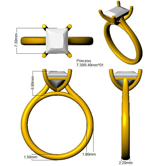 SR3845 — Ring - Platinum Plat detail