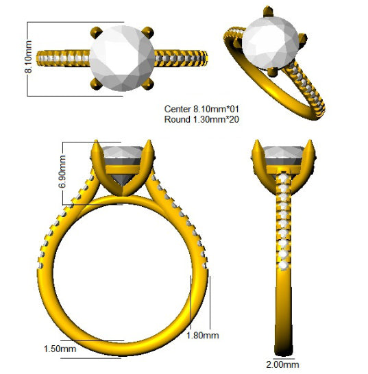 SR3848 — Ring - 18k Two Tone detail