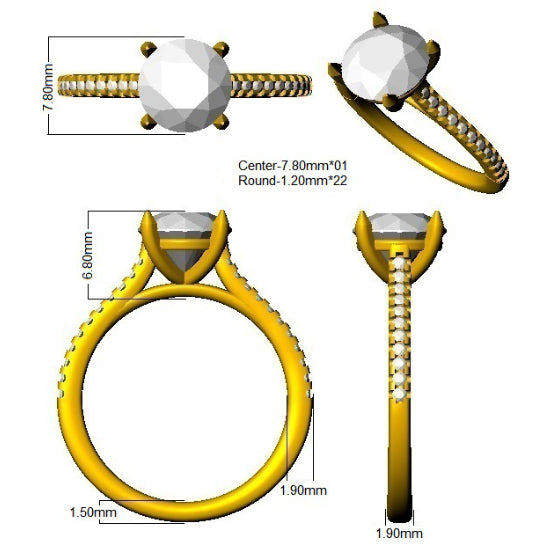SR3850 — Ring - Platinum Plat detail