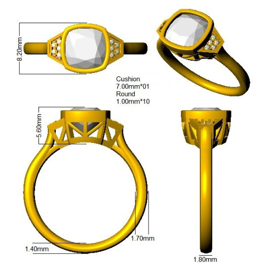 SR3873 — Ring - 9k Yellow Gold detail