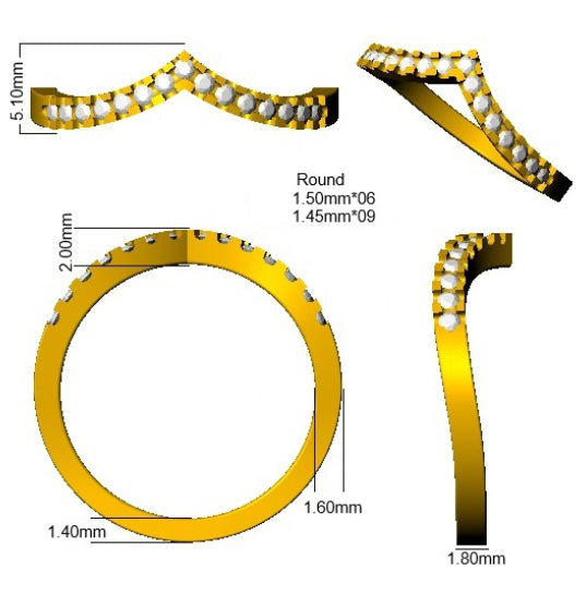 SR3878 — Ring - 9k Yellow Gold detail