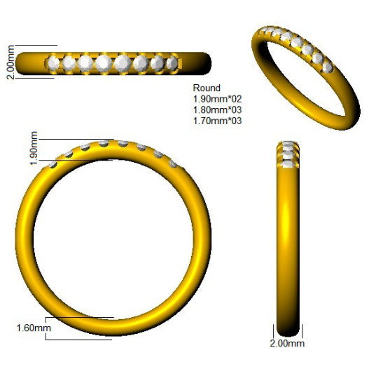 SR3882 — Ring - Platinum Plat detail