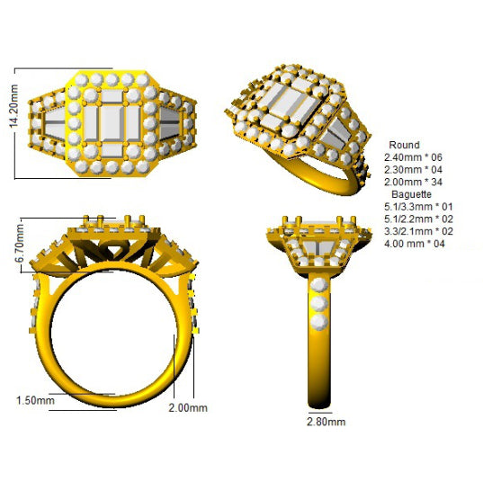 SR391 — Ring - 9k Yellow Gold detail