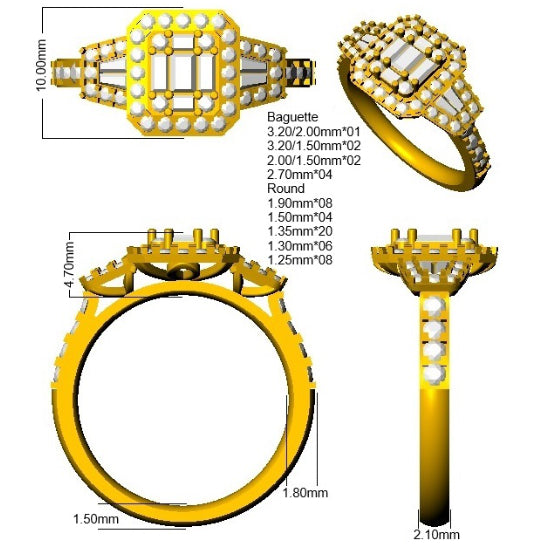 SR3937 — Ring - 9k Yellow Gold detail
