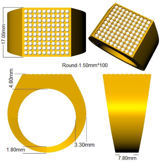 SR3949 — Ring - 9k Yellow Gold detail