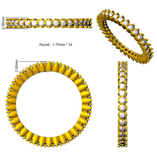SR3991 — Ring - 9k Yellow Gold detail