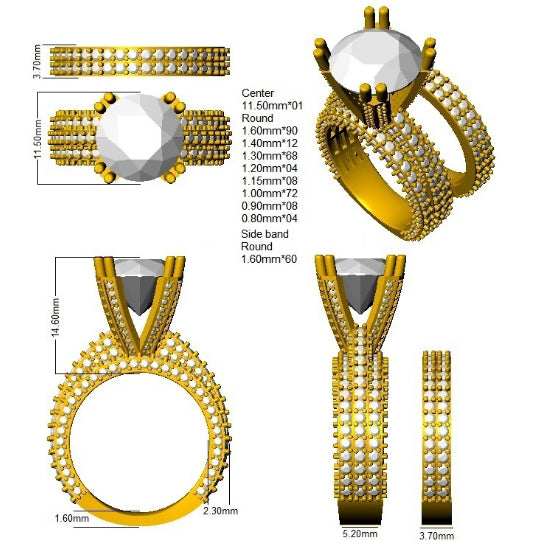 SR3994 — Ring - 9k Yellow Gold detail