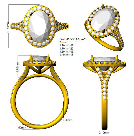 SR4051 — Ring - 9k Yellow Gold detail