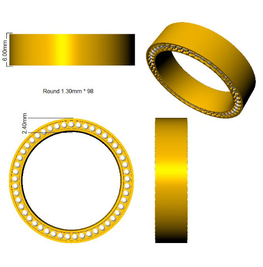 SR4056 — Ring - 9k Yellow Gold detail