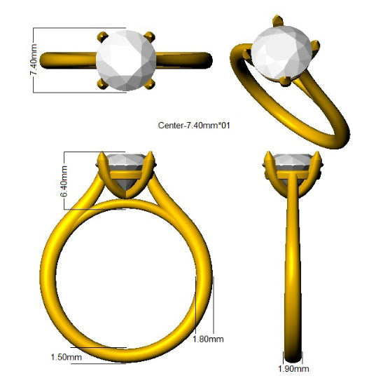 SR4060 — Ring - Platinum Plat detail