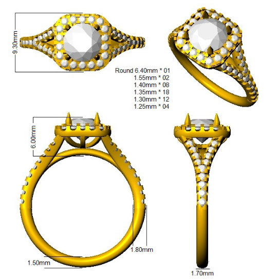 SR4064 — Ring - 18k White Gold detail