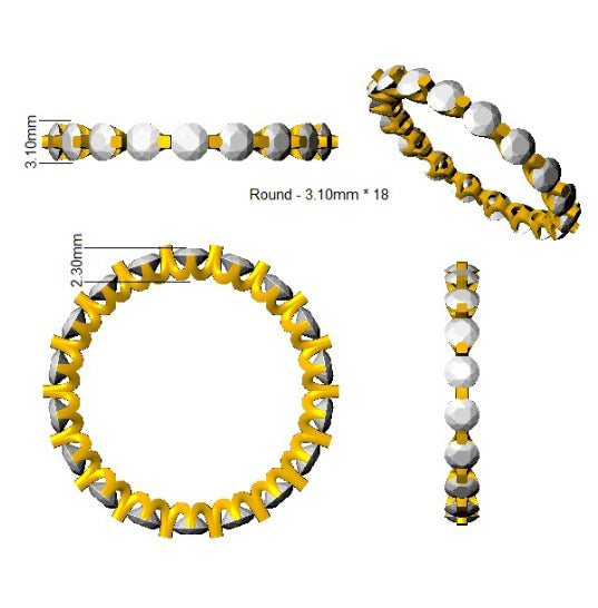 SR4069 — Ring - 9k Yellow Gold detail