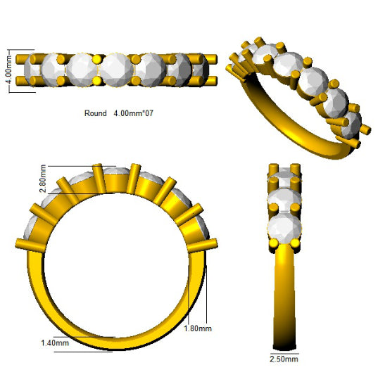 SR408 — Ring - 9k Yellow Gold detail
