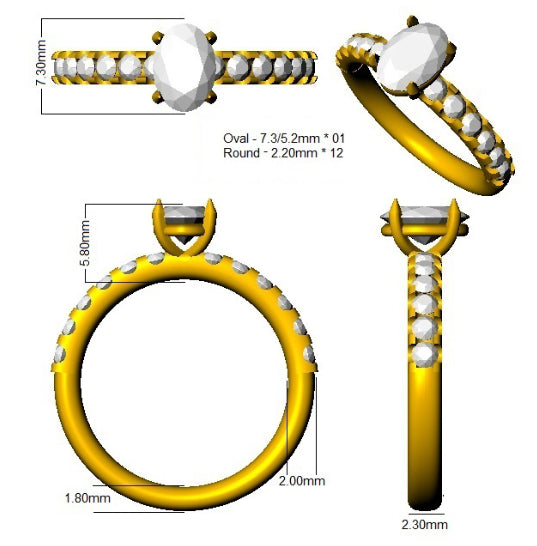 SR4110 — Ring - 18k Yellow Gold detail