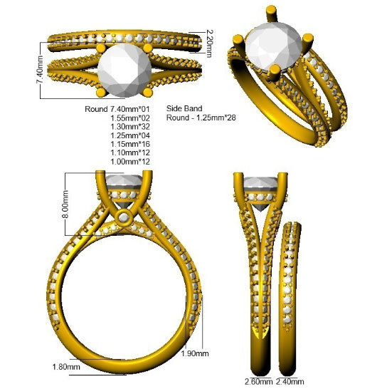 SR4111 — Ring - 18k Yellow Gold detail