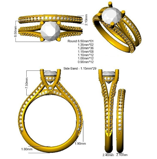 SR4114 — Ring - 18k Yellow Gold detail