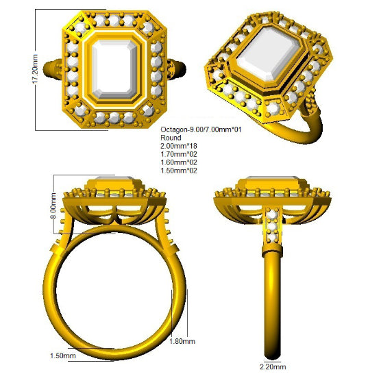 SR4131 — Ring - 9k Yellow Gold detail