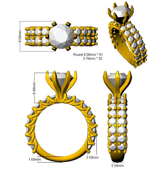 SR4132 — Ring - 9k White Gold detail