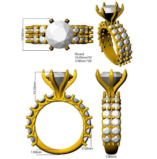 SR4134 — Ring - 9k White Gold detail