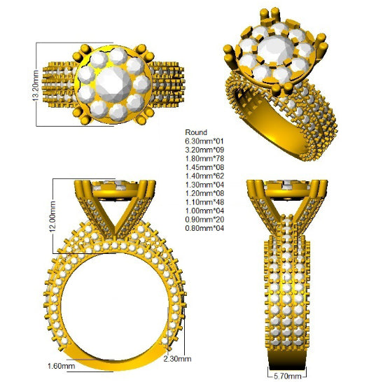 SR4139 — Ring - 9k Yellow Gold detail