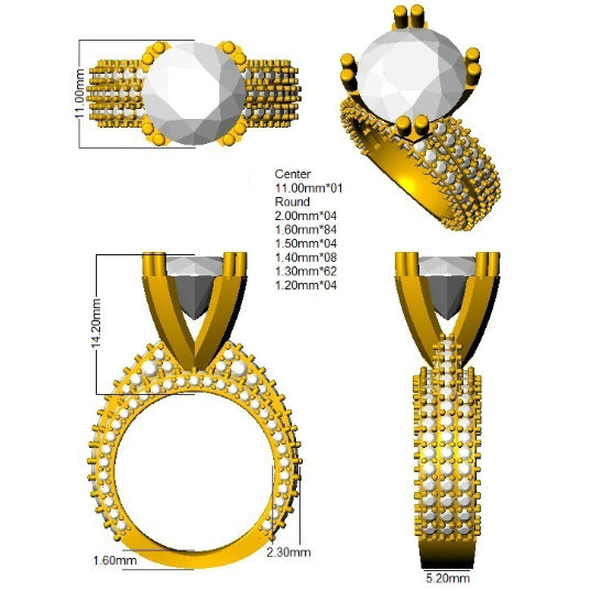 SR4144 — Ring - 9k Yellow Gold detail