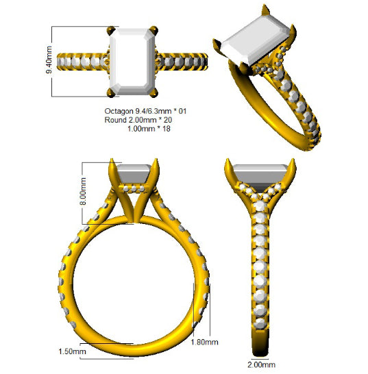 SR4171 — Ring - 18k White Gold detail