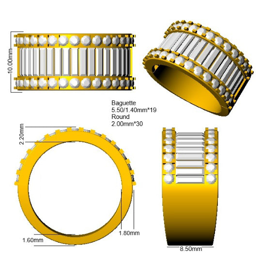 SR4190 — Ring - 9k Yellow Gold detail