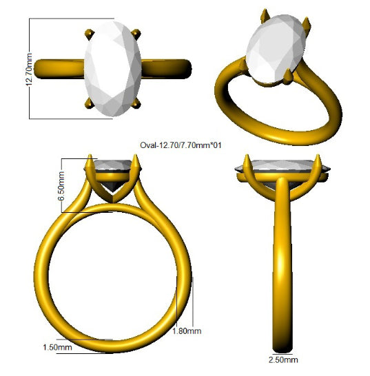 SR4192 — Ring - 18k Yellow Gold detail