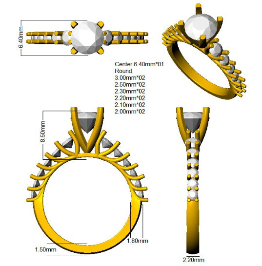 SR4194 — Ring - 9k Yellow Gold detail