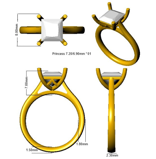 SR4202 — Ring - Platinum Plat detail