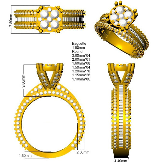 SR4217 — Ring - 9k Yellow Gold detail