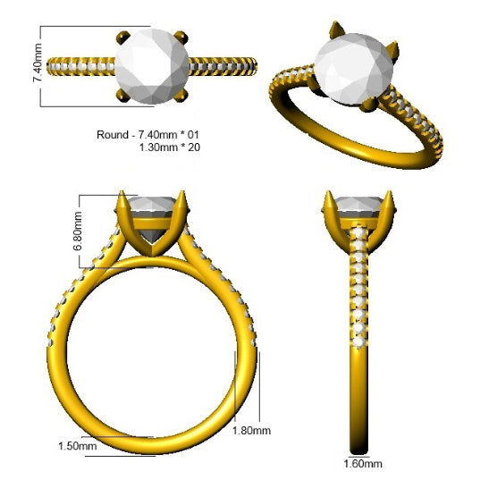 SR4224 — Ring - Platinum Plat detail
