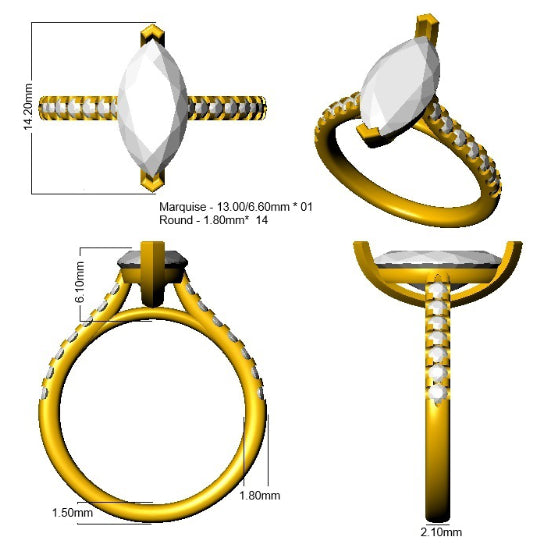 SR4226 — Ring - Platinum Plat detail