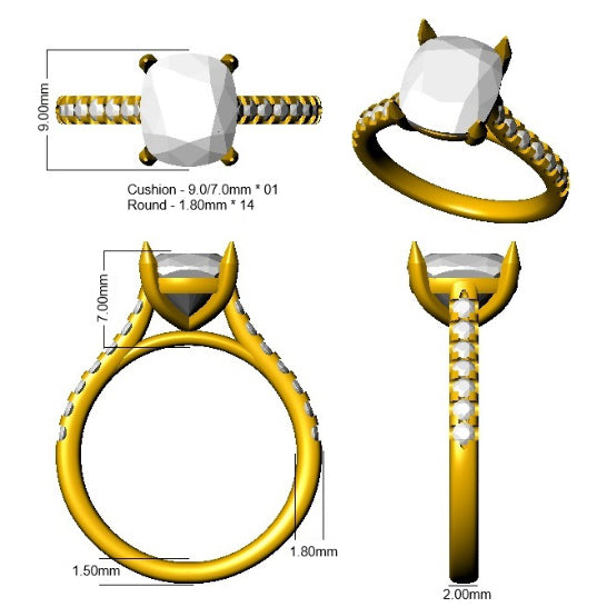 SR4227 — Ring - Platinum Plat detail
