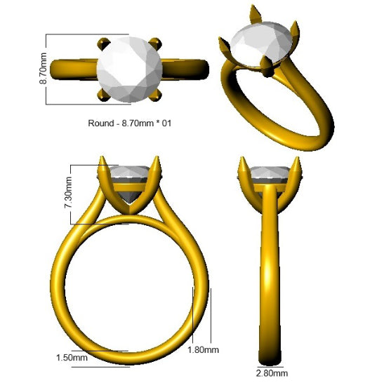 SR4228 — Ring - Platinum Plat detail