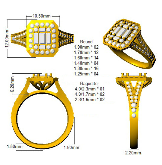 SR423 — Ring - 9k Yellow Gold detail
