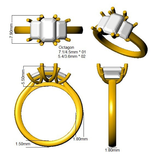SR4249 — Ring - Platinum Plat detail