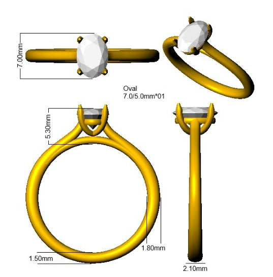 SR4270 — Ring - 9k Yellow Gold detail