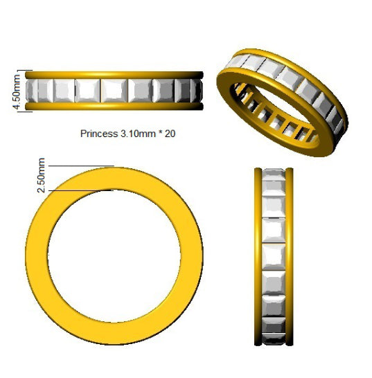 SR4272 — Ring - 9k Yellow Gold detail