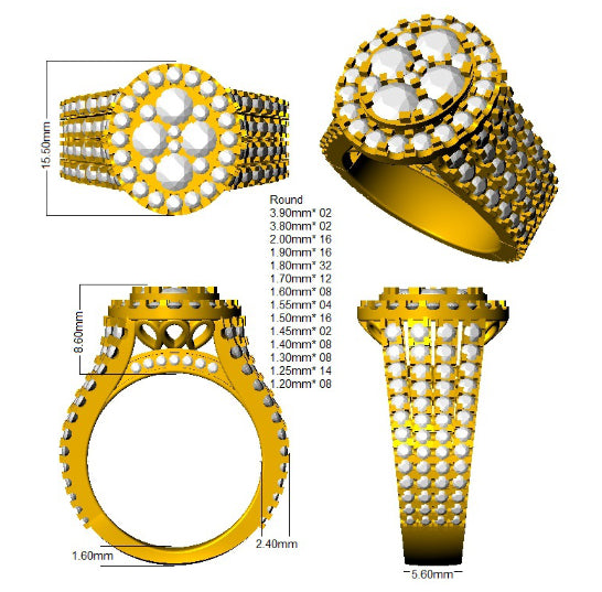 SR4290 — Ring - 9k Yellow Gold detail