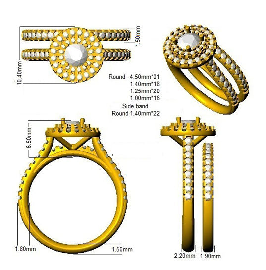 SR430 — Ring - 9k Yellow Gold detail