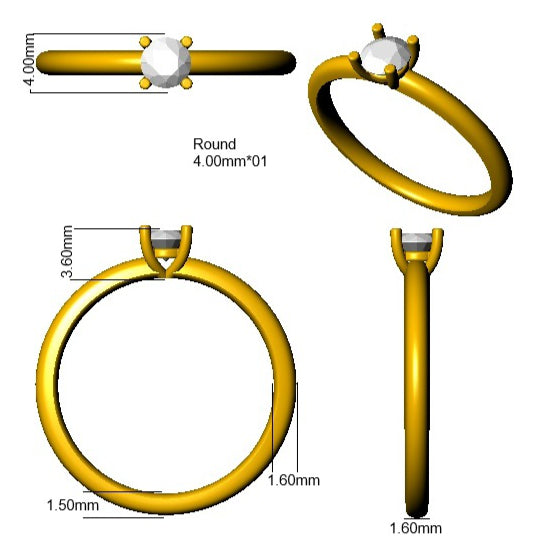 SR4312 — Ring - 9k Yellow Gold detail