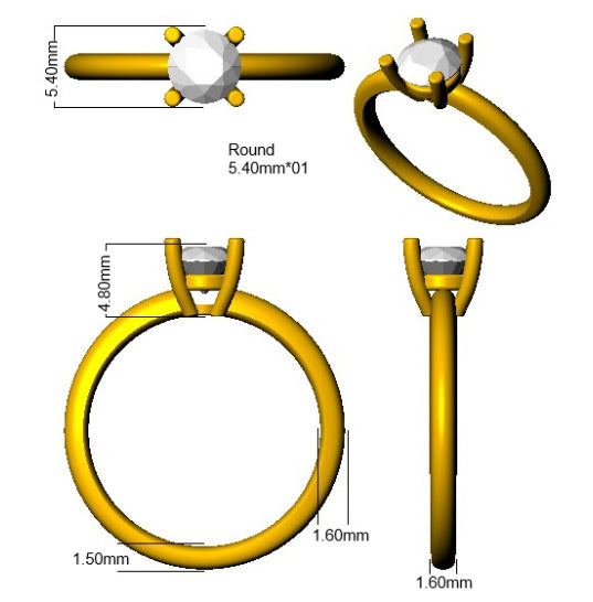 SR4314 — Ring - 9k Yellow Gold detail