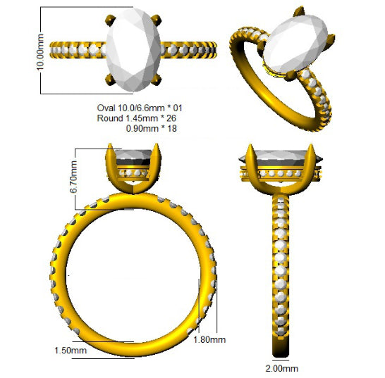 SR4324 — Ring - 9k Yellow Gold detail