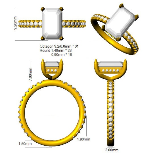 SR4328 — Ring - Platinum Plat detail