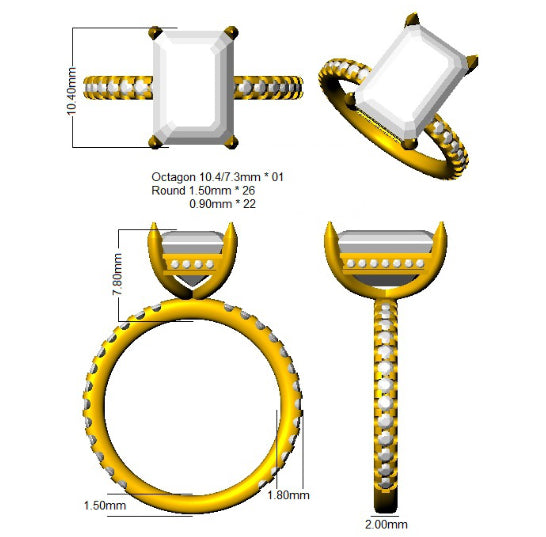 SR4329 — Ring - Platinum Plat detail